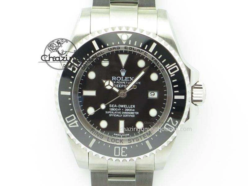 Sea-Dweller DEEPSEA 116660 Black Ceramic V7 Noob Best Edition On SS Bracelet SA FashionForward 3926