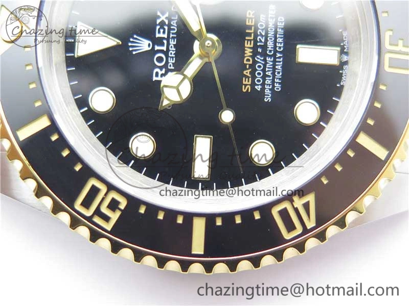 FlexibleFit Sea-Dweller Two Tone SS YG 126603 D1F Best Edition Black Dial on SS YG Bracelet A 3189
