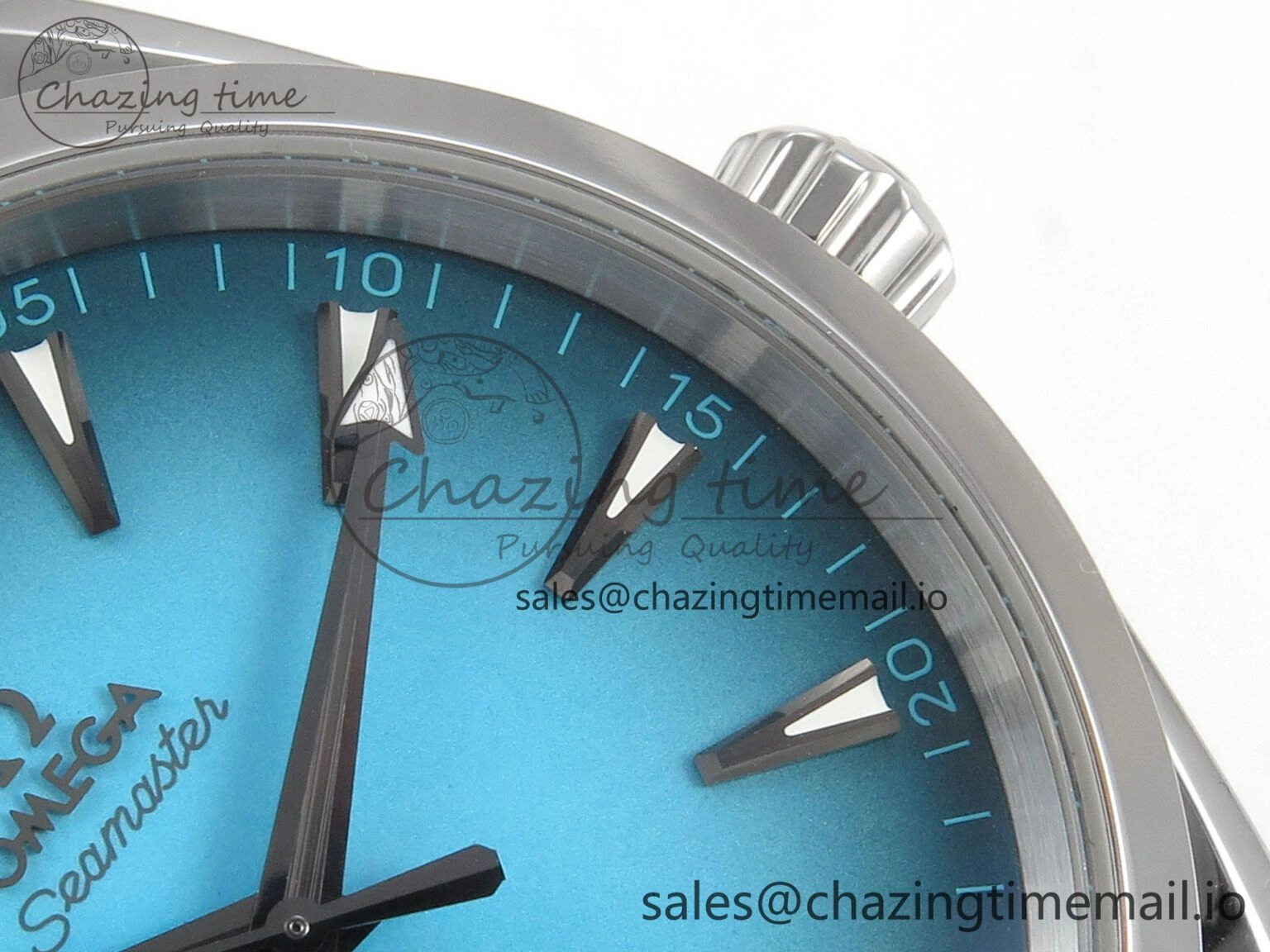 Modern Seamaster 150M SS VSF 1:1 Best Edition Turquoise Blue Dial on SS Bracelet A8900 Super Clone 7661