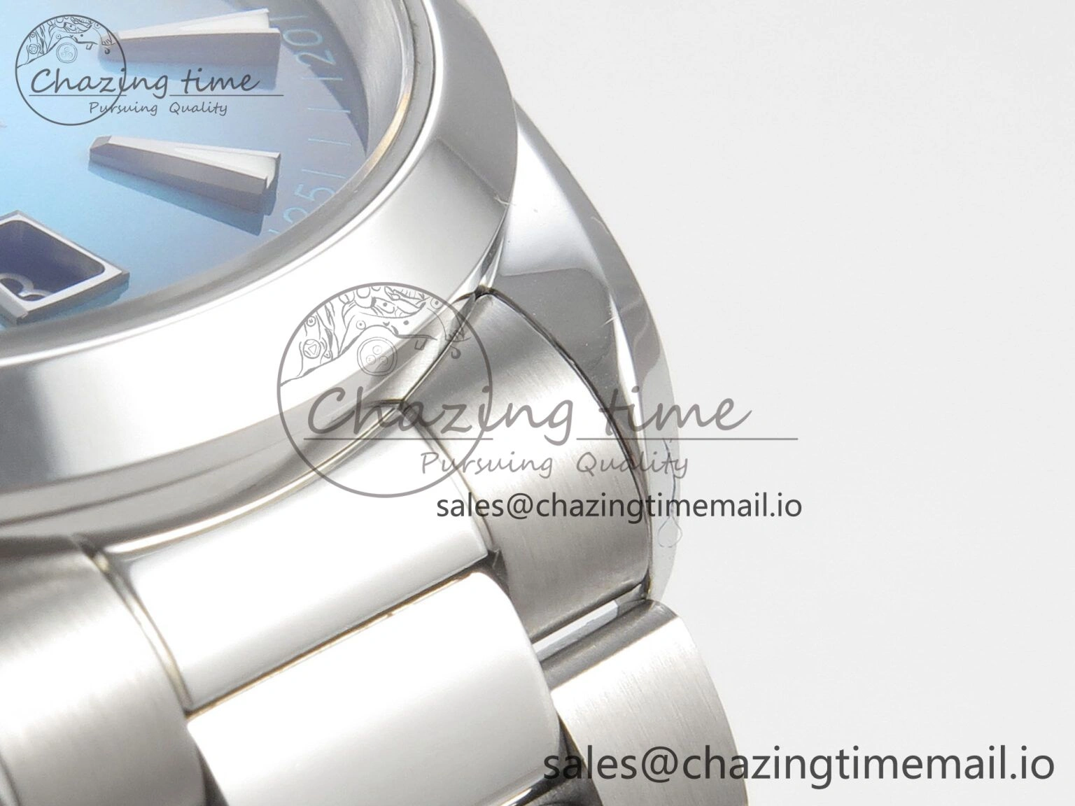 Modern Seamaster 150M SS VSF 1:1 Best Edition Turquoise Blue Dial on SS Bracelet A8900 Super Clone 7661
