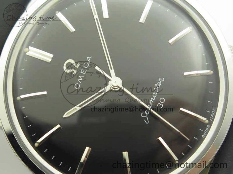 AllSeason Seamaster 30 1962 SS TW Best Edition Black Dial On Leather Strap MIYOTA 8079
