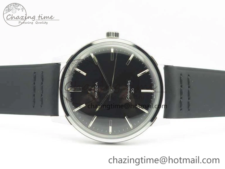 AllSeason Seamaster 30 1962 SS TW Best Edition Black Dial On Leather Strap MIYOTA 8079