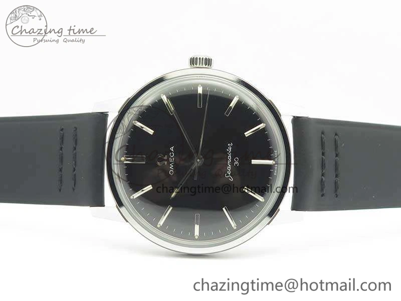 AllSeason Seamaster 30 1962 SS TW Best Edition Black Dial On Leather Strap MIYOTA 8079