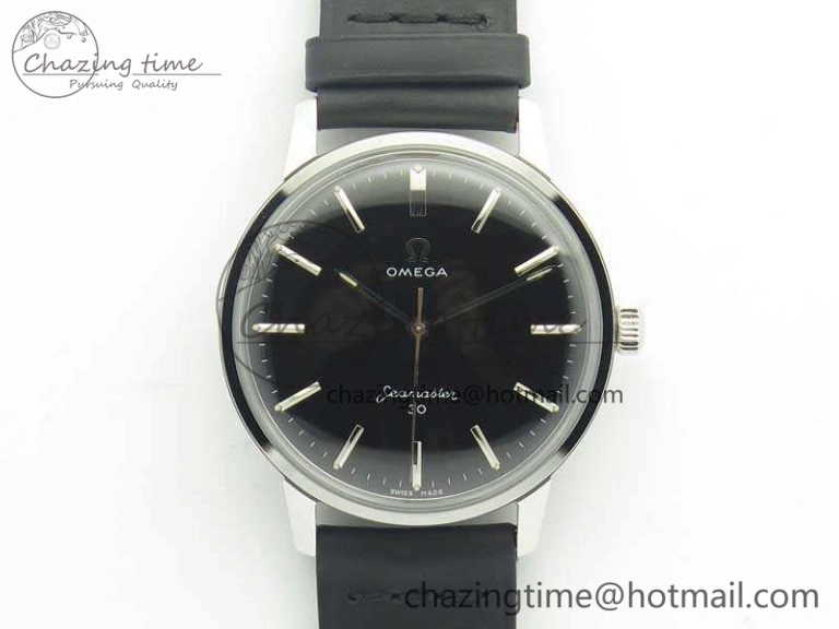 AllSeason Seamaster 30 1962 SS TW Best Edition Black Dial On Leather Strap MIYOTA 8079
