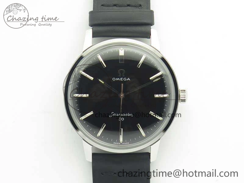 AllSeason Seamaster 30 1962 SS TW Best Edition Black Dial On Leather Strap MIYOTA 8079