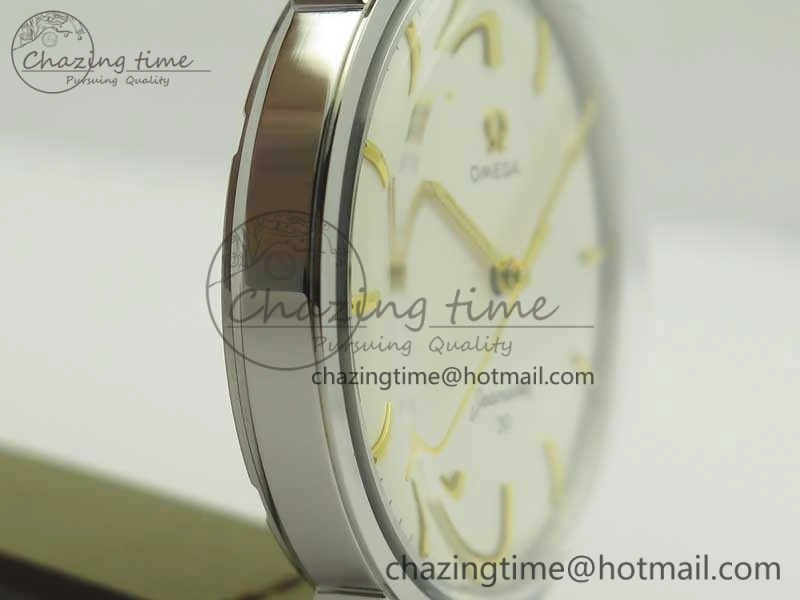 Seamaster 30 1962 SS TW Best Edition White Dial YG Markers On Leather Strap MIYOTA AllSeason 8080