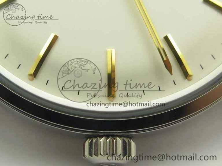 Seamaster 30 1962 SS TW Best Edition White Dial YG Markers On Leather Strap MIYOTA AllSeason 8080