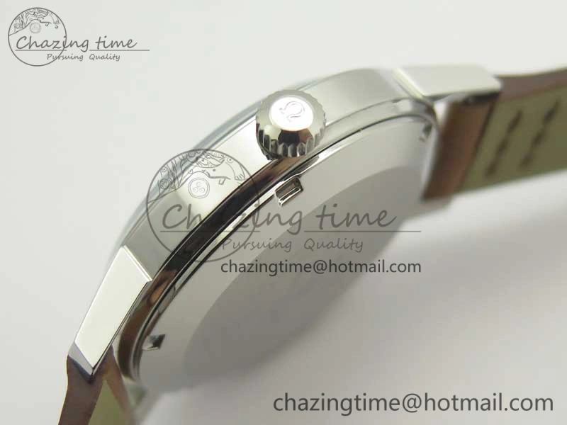 Seamaster 30 1962 date SS TW Best Edition White Dial Gold Markers On Brown Leather Strap MIYOTA Premium 8022