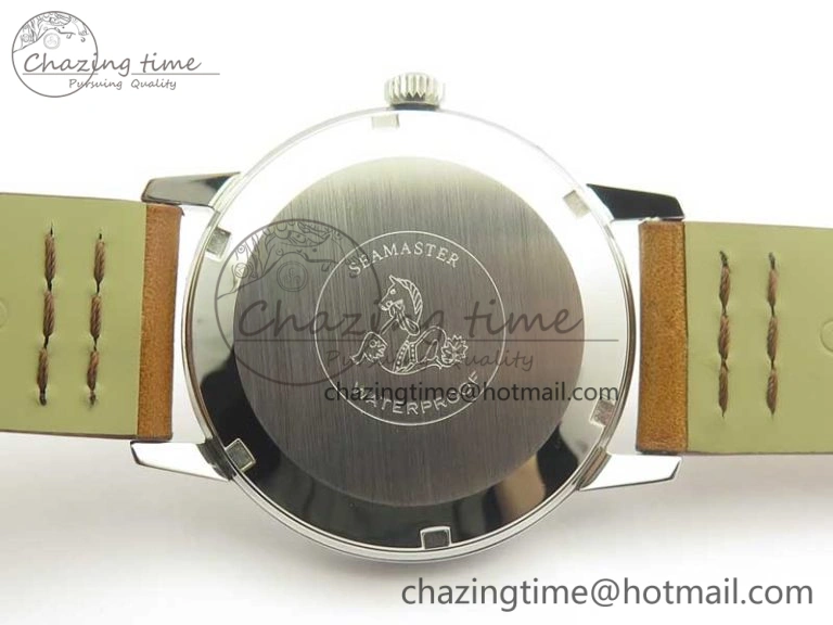 Seamaster 30 1962 date SS TW Best Edition White Dial Gold Markers On Brown Leather Strap MIYOTA Premium 8022