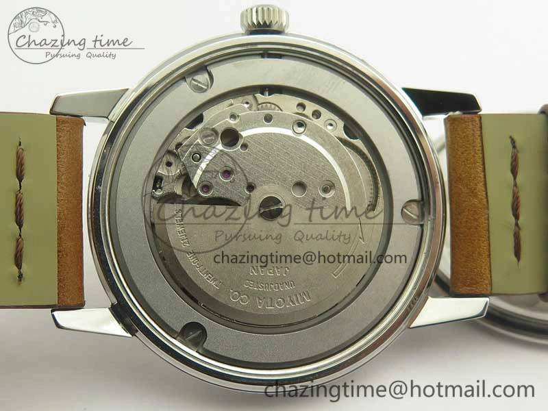 Seamaster 30 1962 date SS TW Best Edition White Dial Gold Markers On Brown Leather Strap MIYOTA Premium 8022