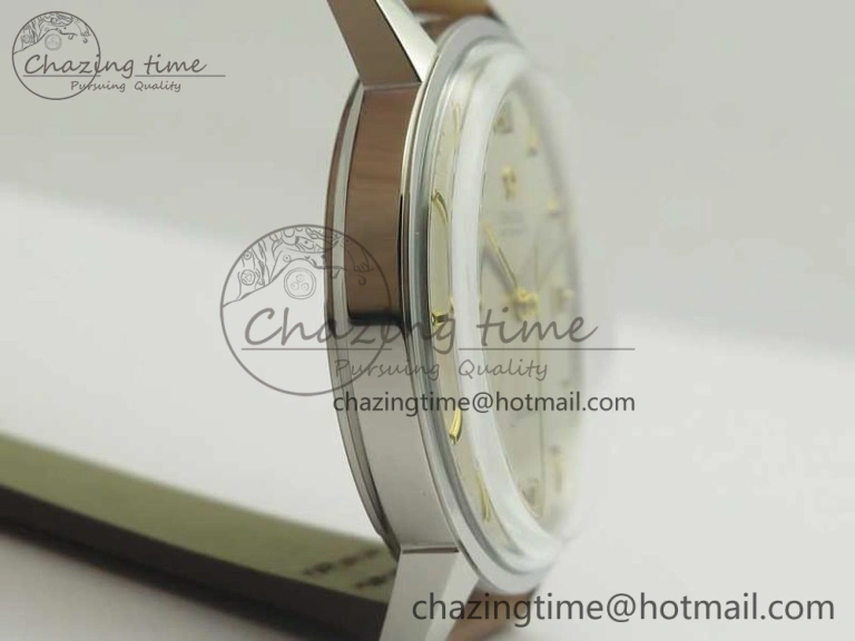 Seamaster 30 1962 date SS TW Best Edition White Dial Gold Markers On Brown Leather Strap MIYOTA Premium 8022