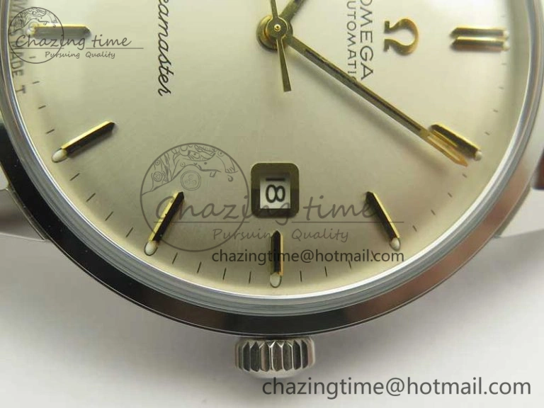 Seamaster 30 1962 date SS TW Best Edition White Dial Gold Markers On Brown Leather Strap MIYOTA Premium 8022