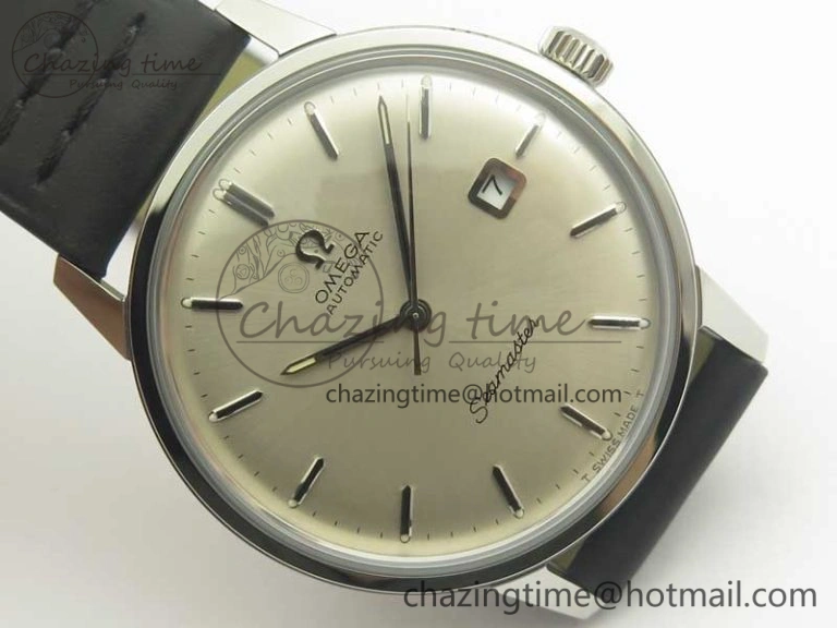 Seamaster 30 1962 date SS TW Best Edition White Dial Silver Markers On Black Leather Strap MIYOTA WaterResistant 8021