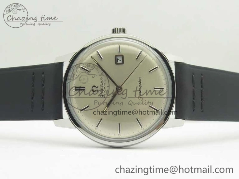 Seamaster 30 1962 date SS TW Best Edition White Dial Silver Markers On Black Leather Strap MIYOTA WaterResistant 8021