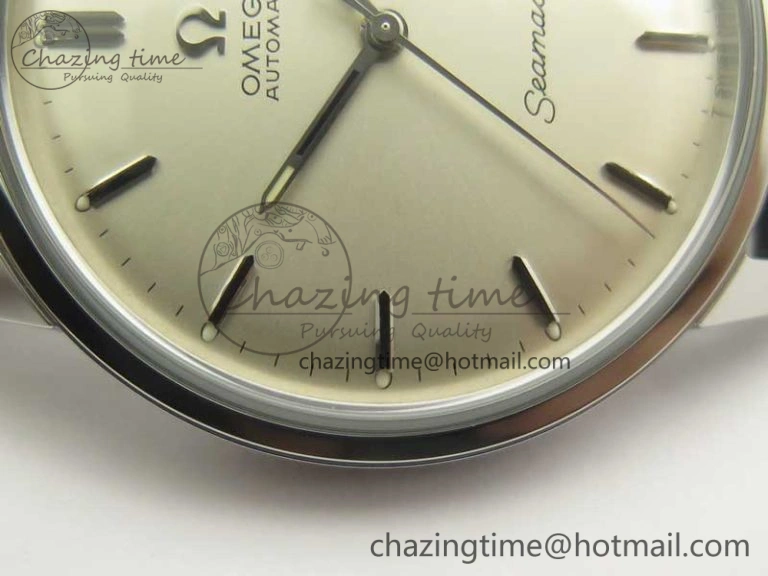 Seamaster 30 1962 date SS TW Best Edition White Dial Silver Markers On Black Leather Strap MIYOTA WaterResistant 8021