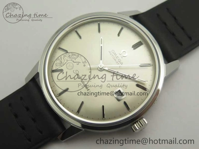 Seamaster 30 1962 date SS TW Best Edition White Dial Silver Markers On Black Leather Strap MIYOTA WaterResistant 8021