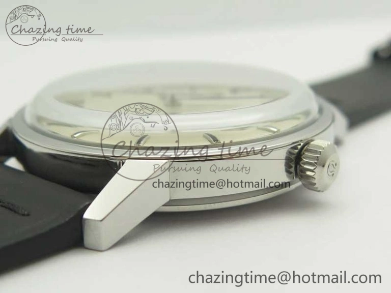 Seamaster 30 1962 date SS TW Best Edition White Dial Silver Markers On Black Leather Strap MIYOTA WaterResistant 8021