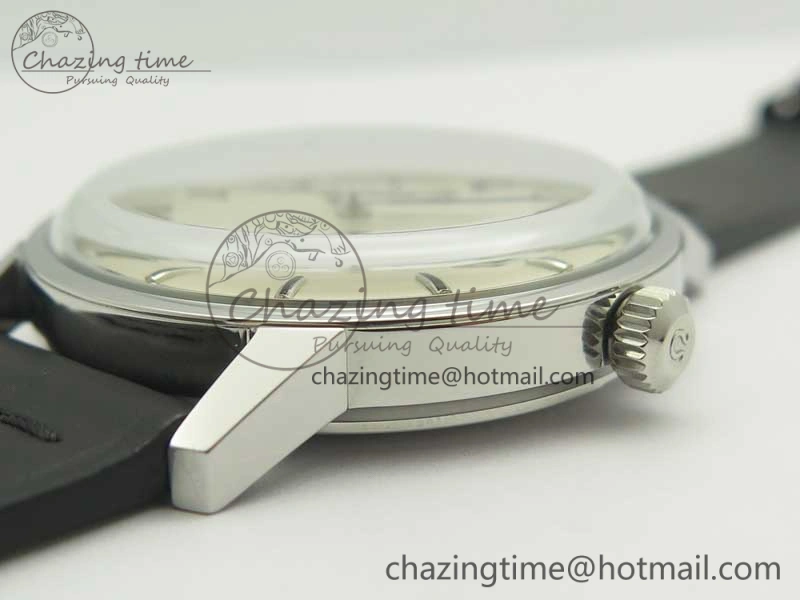 Seamaster 30 1962 date SS TW Best Edition White Dial Silver Markers On Black Leather Strap MIYOTA WaterResistant 8021