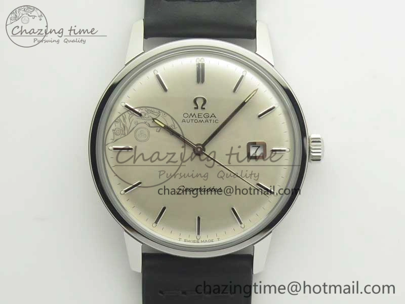 Seamaster 30 1962 date SS TW Best Edition White Dial Silver Markers On Black Leather Strap MIYOTA WaterResistant 8021