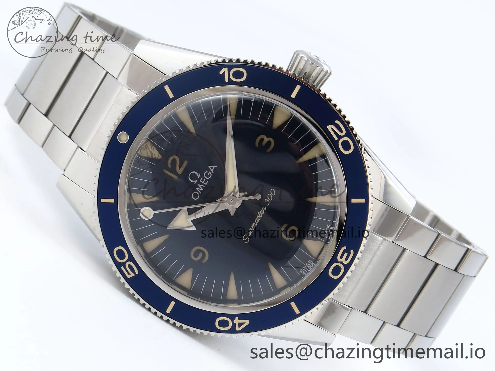 Tailored Seamaster 300 Heritage SS VSF 1:1 Best Edition Blue Dial on SS Bracelet A 7701