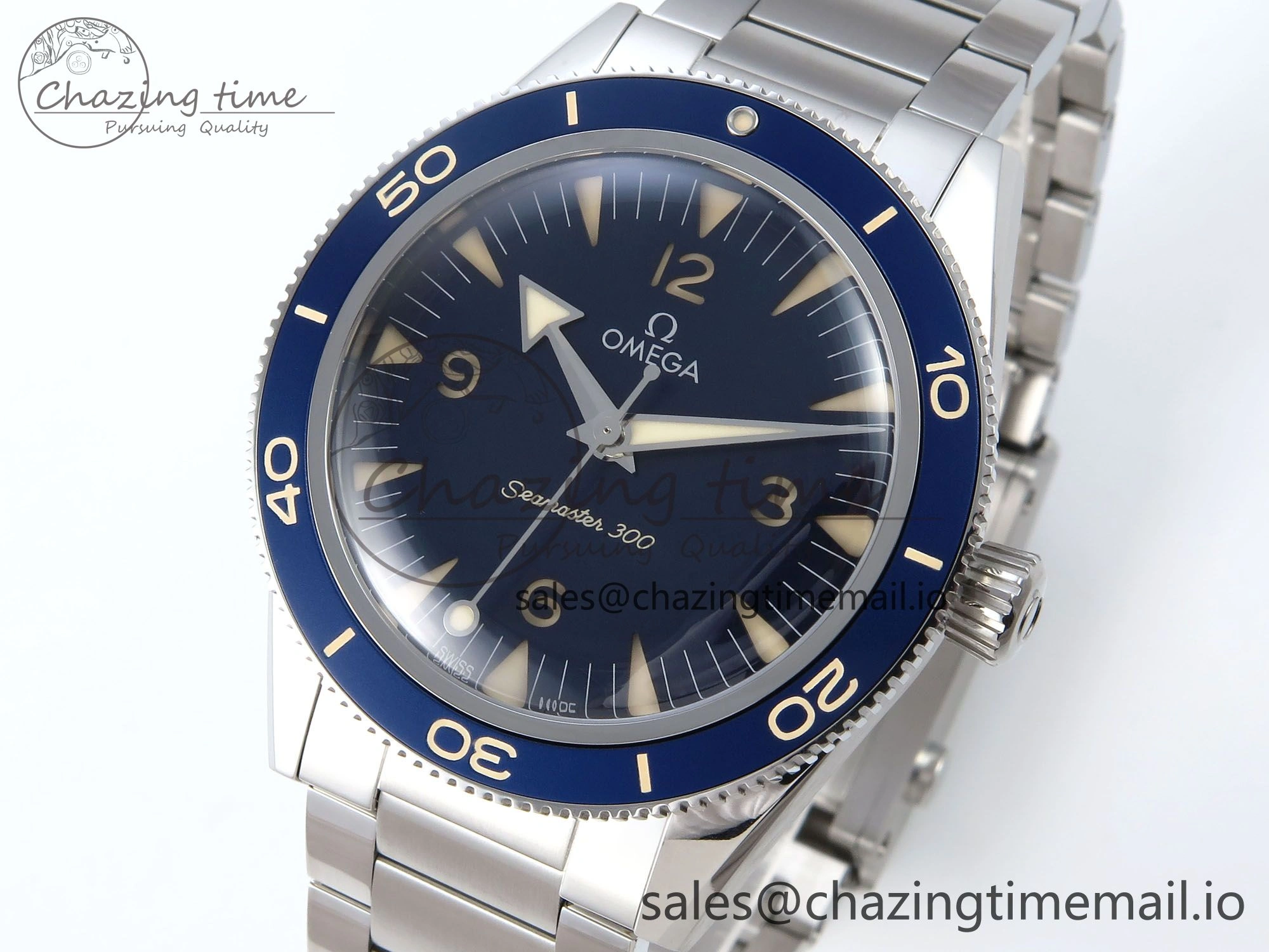 Tailored Seamaster 300 Heritage SS VSF 1:1 Best Edition Blue Dial on SS Bracelet A 7701
