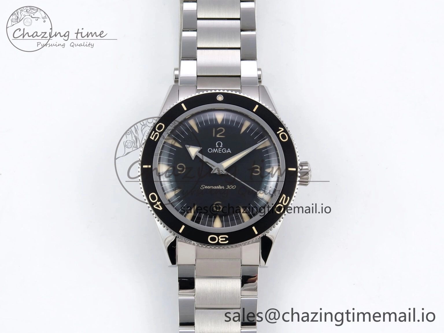 Seamaster 300 Heritage VSF 1:1 Best Edition Black Dial on SS Bracelet A8912 Super Clone Timeless 7715