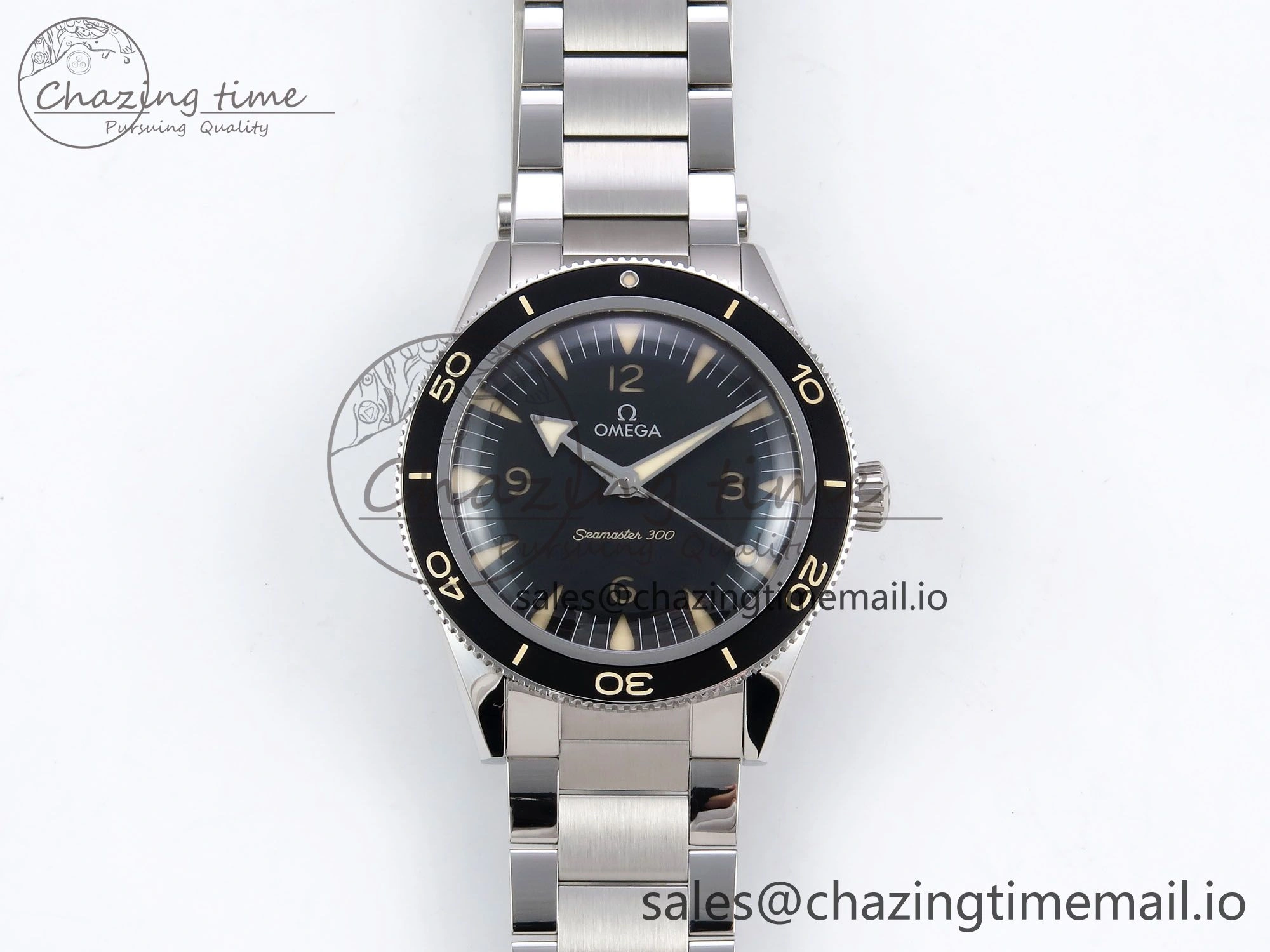 Seamaster 300 Heritage VSF 1:1 Best Edition Black Dial on SS Bracelet A8912 Super Clone Timeless 7715