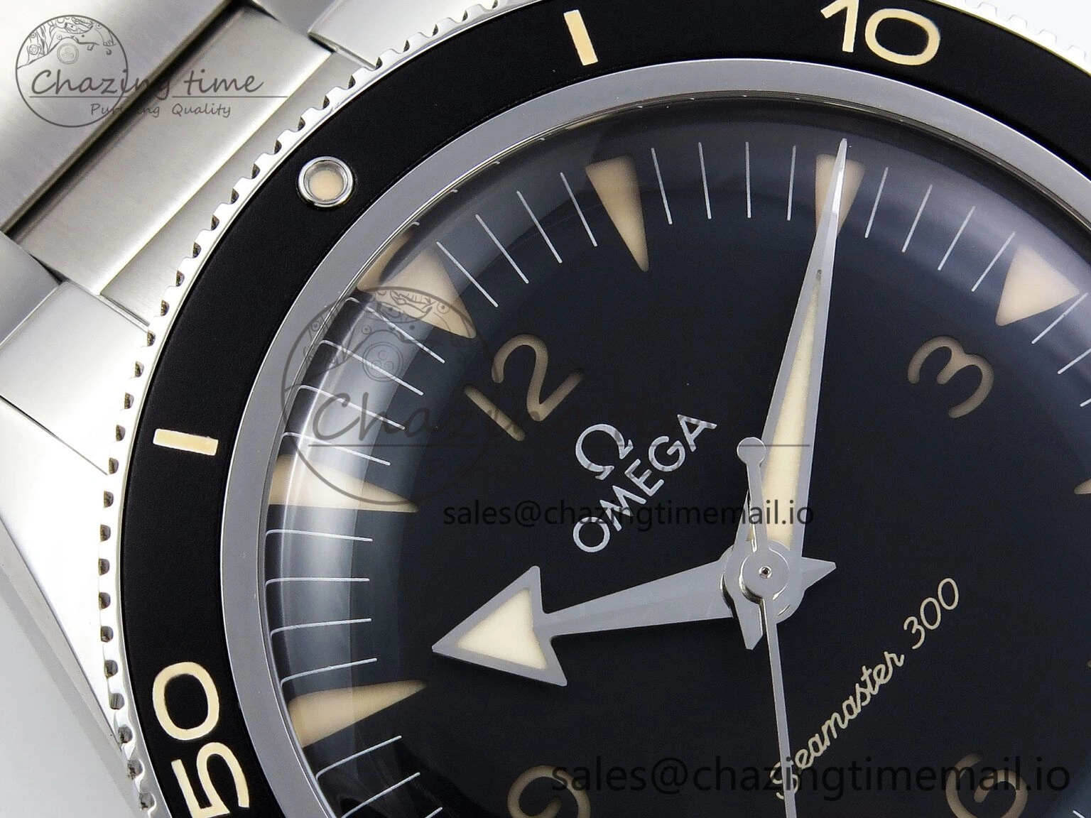 Seamaster 300 Heritage VSF 1:1 Best Edition Black Dial on SS Bracelet A8912 Super Clone Timeless 7715