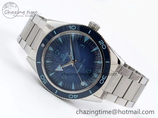 Trendy Seamaster 300 Heritage VSF 1:1 Best Edition Blue Dial on SS Bracelet A8912 Super Clone 7716