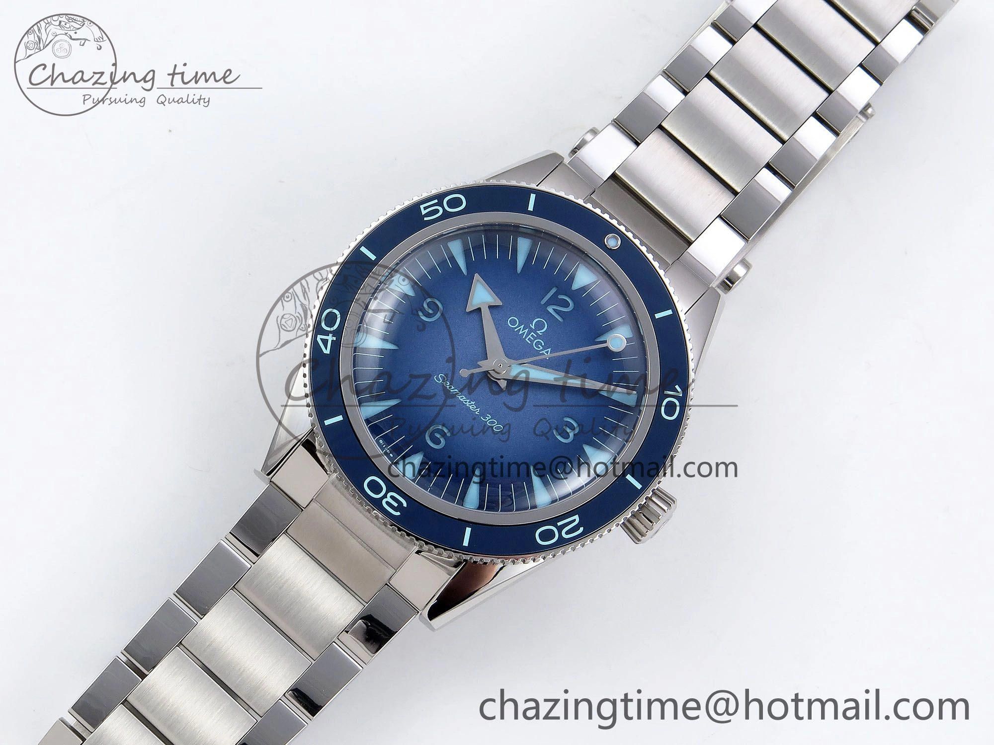 Trendy Seamaster 300 Heritage VSF 1:1 Best Edition Blue Dial on SS Bracelet A8912 Super Clone 7716