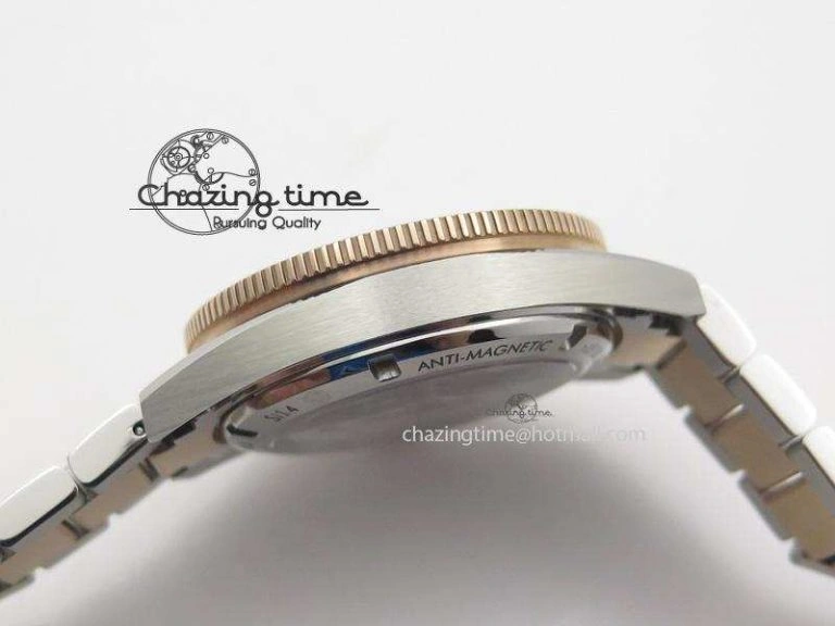 Durable Seamaster 300 Master Co-Axial Liquidmetal V6F Best Edition RG Bezel On SS RG Bracelet A8400 (Free Nylon Strap) 8267