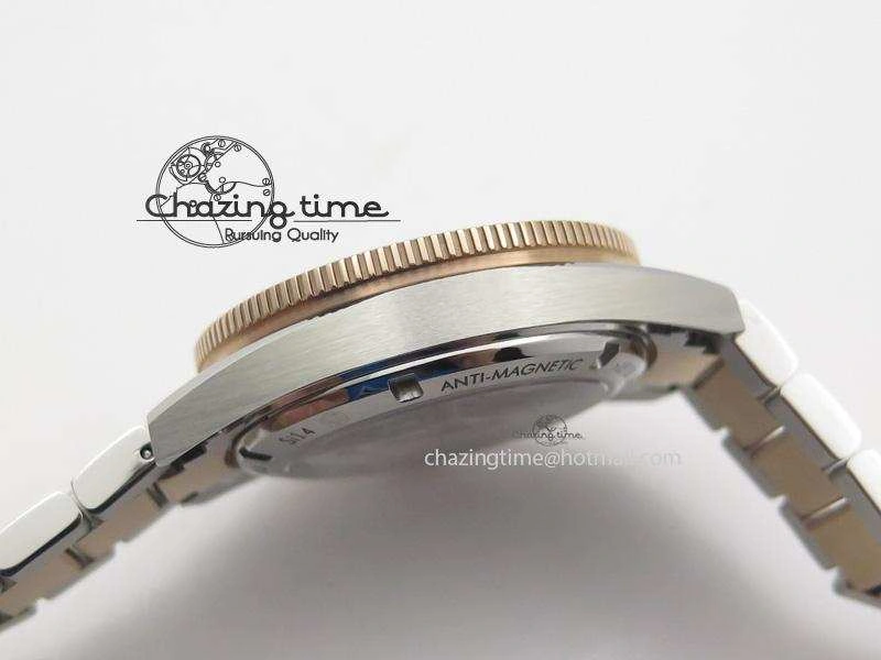 Durable Seamaster 300 Master Co-Axial Liquidmetal V6F Best Edition RG Bezel On SS RG Bracelet A8400 (Free Nylon Strap) 8267