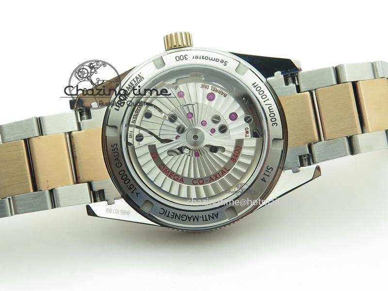 Durable Seamaster 300 Master Co-Axial Liquidmetal V6F Best Edition RG Bezel On SS RG Bracelet A8400 (Free Nylon Strap) 8267