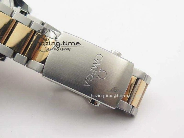 Durable Seamaster 300 Master Co-Axial Liquidmetal V6F Best Edition RG Bezel On SS RG Bracelet A8400 (Free Nylon Strap) 8267