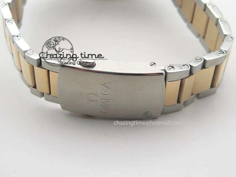 Durable Seamaster 300 Master Co-Axial Liquidmetal V6F Best Edition RG Bezel On SS RG Bracelet A8400 (Free Nylon Strap) 8267