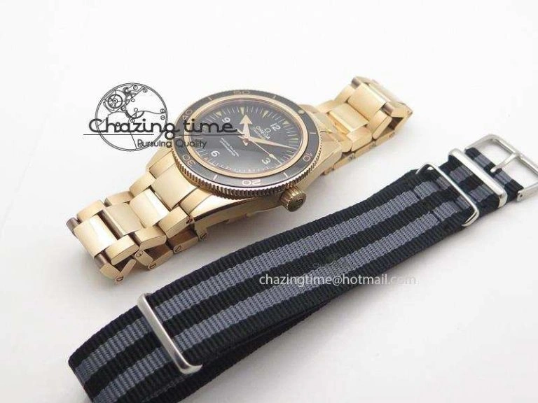Seamaster 300 Master Co-Axial Liquidmetal V6F Best Edition RG On RG Bracelet A8400 (Free Nylon Strap) Resilient 8265