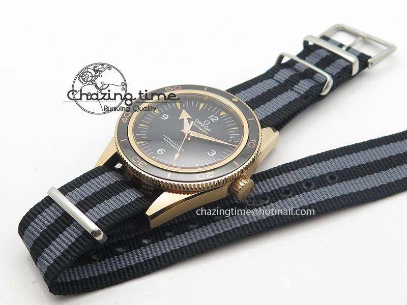Seamaster 300 Master Co-Axial Liquidmetal V6F Best Edition RG On RG Bracelet A8400 (Free Nylon Strap) Resilient 8265