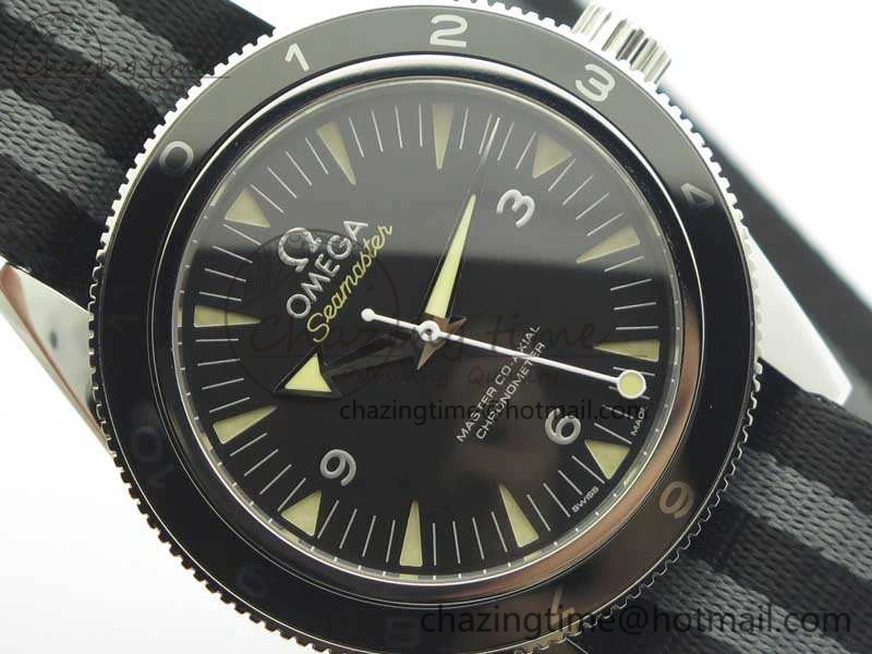 Seamaster 300 Master Spectre SS MKS Best Edition Black Dial On Nylon Strap A TimelessDesign 8083