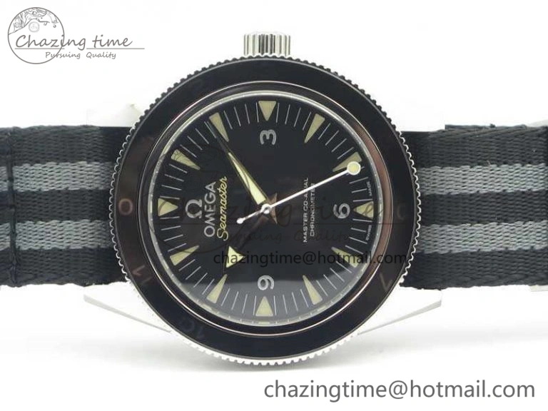 Seamaster 300 Master Spectre SS MKS Best Edition Black Dial On Nylon Strap A TimelessDesign 8083