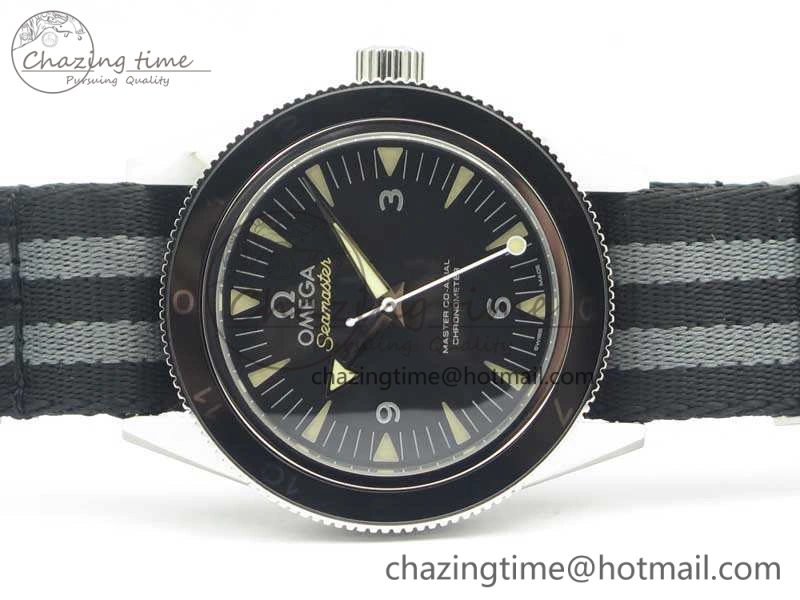 Seamaster 300 Master Spectre SS MKS Best Edition Black Dial On Nylon Strap A TimelessDesign 8083