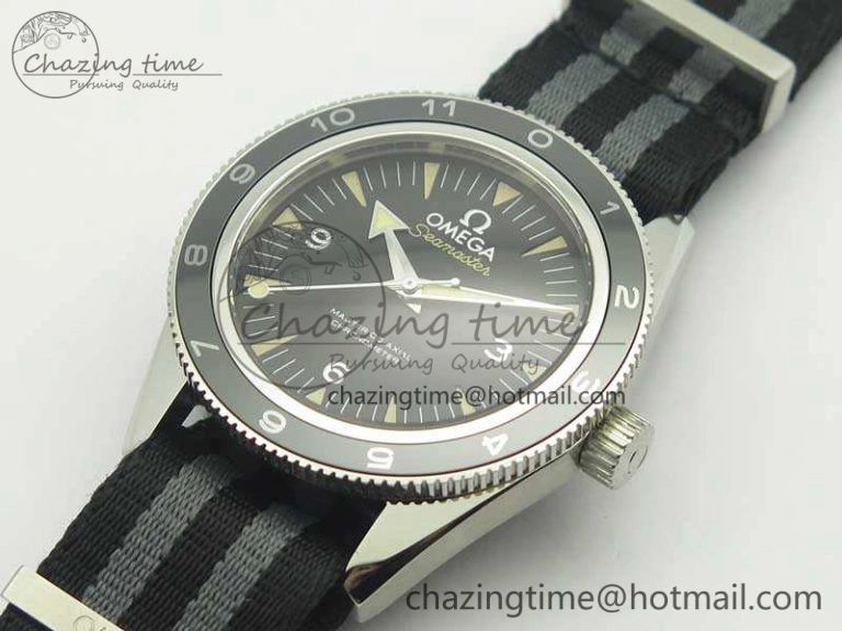 Seamaster 300 Master Spectre SS MKS Best Edition Black Dial On Nylon Strap A TimelessDesign 8083
