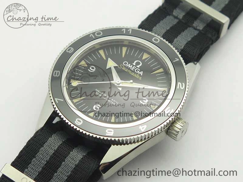 Seamaster 300 Master Spectre SS MKS Best Edition Black Dial On Nylon Strap A TimelessDesign 8083
