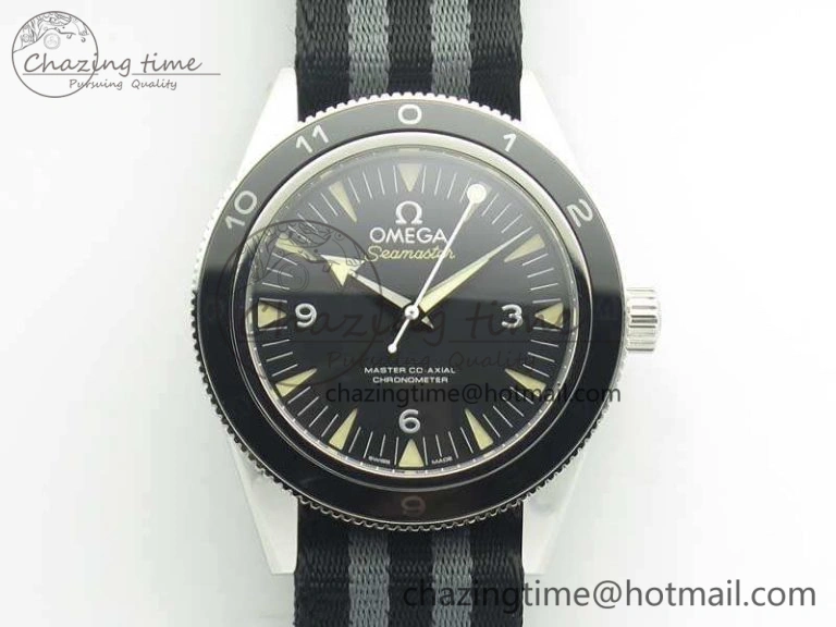 Seamaster 300 Master Spectre SS MKS Best Edition Black Dial On Nylon Strap A TimelessDesign 8083