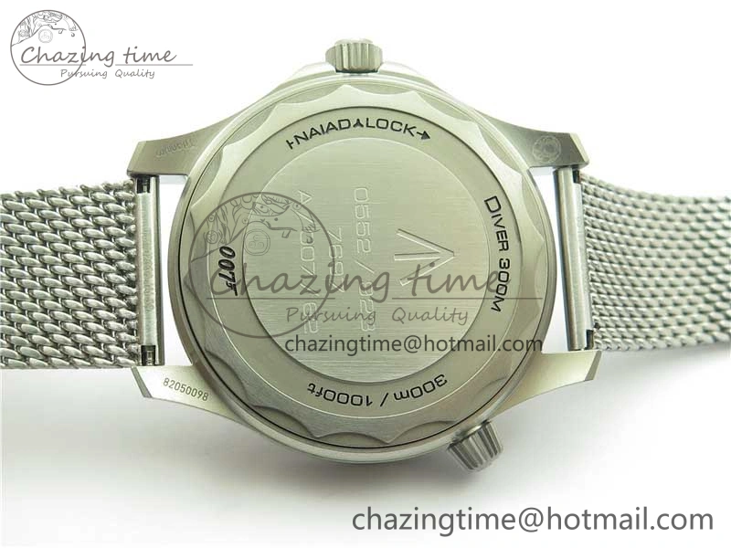 Seamaster 300 “No Time to Die” Limited Edition ORF 1:1 Best Edition on SS Mesh Bracelet A8806 (Free Nato Strap) ZipUp 7866