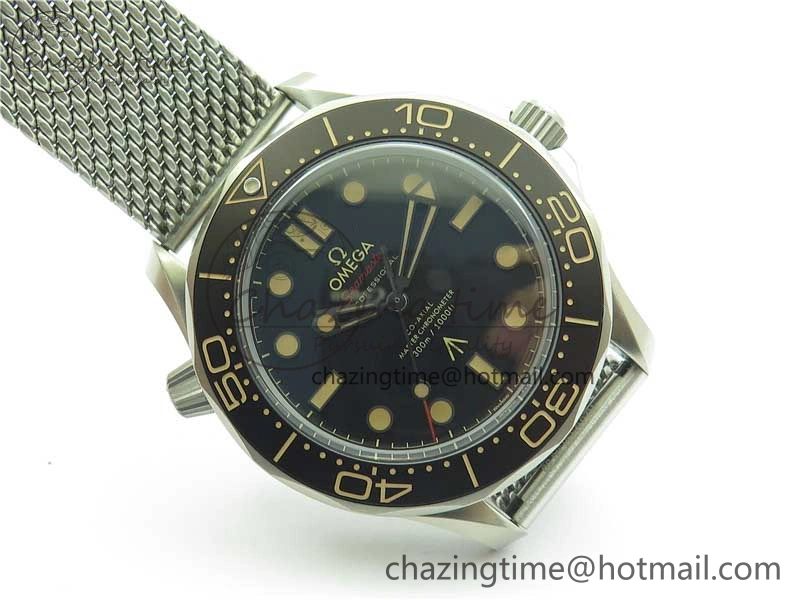 Seamaster 300 “No Time to Die” Limited Edition ORF 1:1 Best Edition on SS Mesh Bracelet A8806 (Free Nato Strap) ZipUp 7866