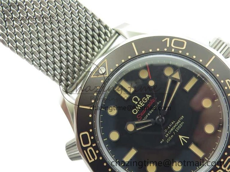 Seamaster 300 “No Time to Die” Limited Edition ORF 1:1 Best Edition on SS Mesh Bracelet A8806 (Free Nato Strap) ZipUp 7866