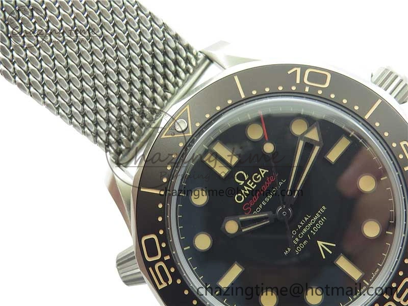 Seamaster 300 “No Time to Die” Limited Edition ORF 1:1 Best Edition on SS Mesh Bracelet A8806 (Free Nato Strap) ZipUp 7866