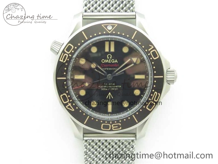 Seamaster 300 “No Time to Die” Limited Edition ORF 1:1 Best Edition on SS Mesh Bracelet A8806 (Free Nato Strap) ZipUp 7866