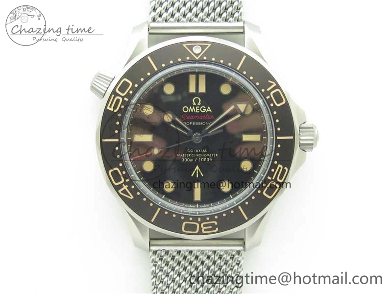 Seamaster 300 “No Time to Die” Limited Edition ORF 1:1 Best Edition on SS Mesh Bracelet A8806 (Free Nato Strap) ZipUp 7866