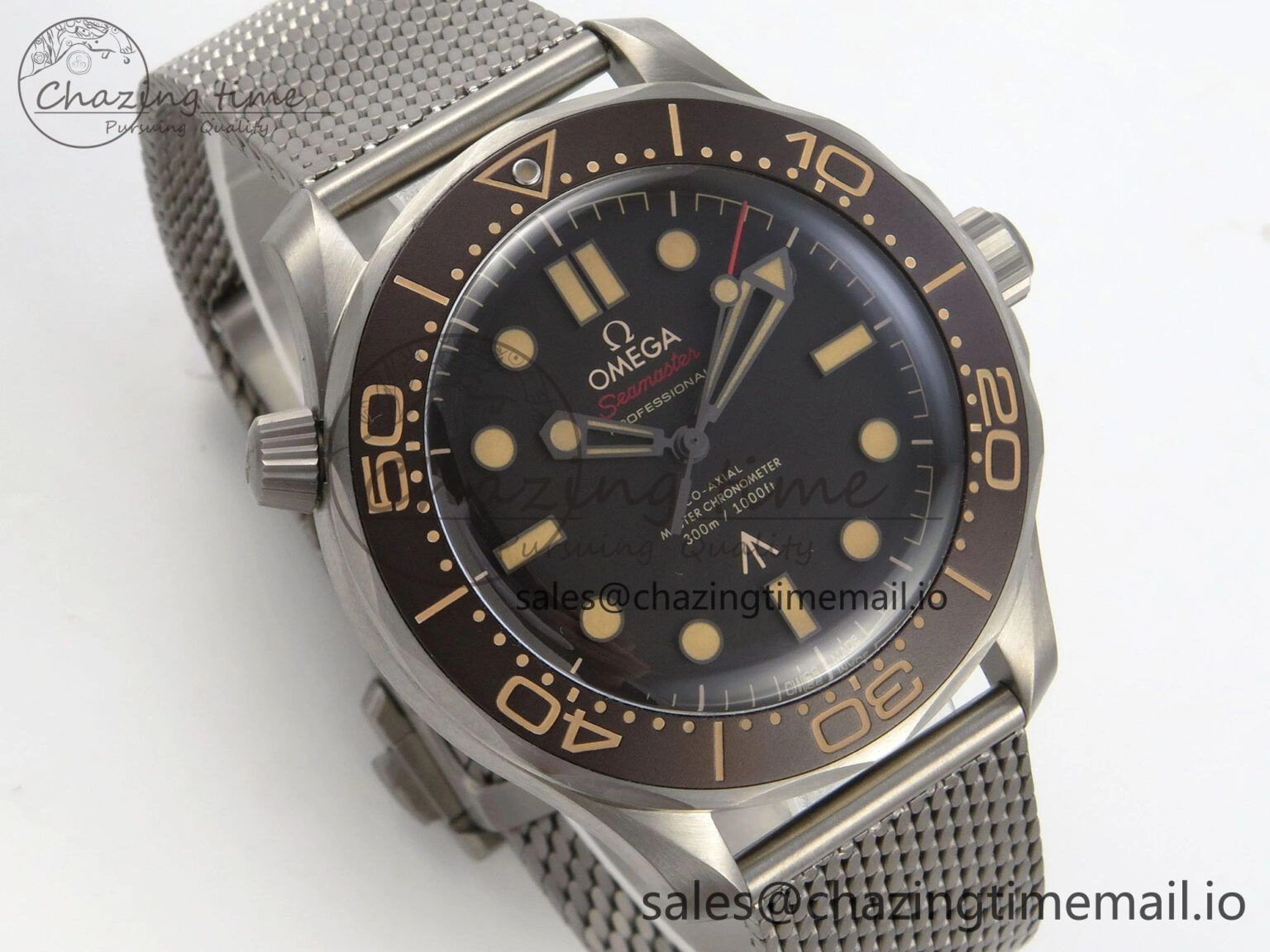 Seamaster 300 “No Time to Die” V6 Titanium VSF 1:1 Best Edition On Titanium Mesh Bracelet A8806 (Free Nato) Resilient 7656